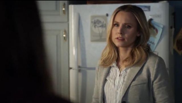 Frank & Eileen Multi Stripe Button Front Shirt of Veronica Mars (Kristen Bell) in Veronica Mars (Season 04 Episode 05)