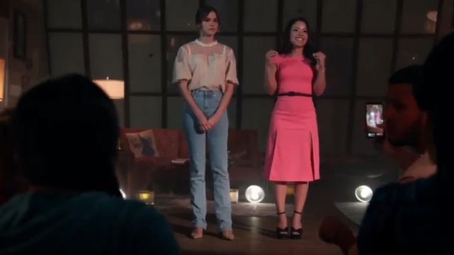 Asos Design High Split Skater Midi Dress worn by Mariana Adams Foster (Cierra Ramirez) in Good Trouble (Season 02 Episode 06)