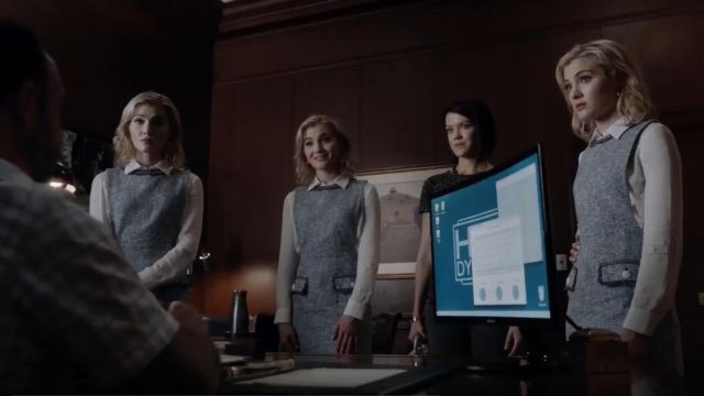 Zara Textured Weave Dress With Buttons worn by Esme Frost (Skyler Samuels) in The Gifted (Season 02 Episode 01)