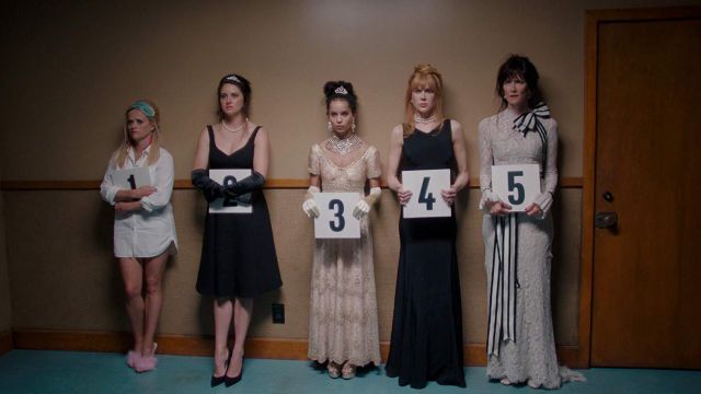 The long black gown worn by Celeste Wright (Nicole Kidman) in Big Little Lies (S02E01)
