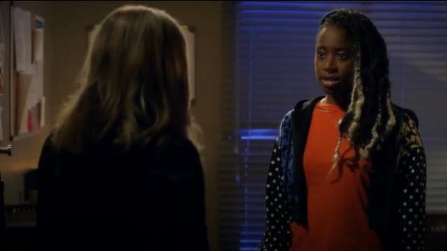 Alice + Olivia Barron Cropped Zip Up Hoodie worn by Kirby Howell-Baptiste in Veronica Mars (Season 04 Episode 07)