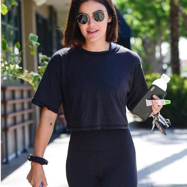 Lululemon Align Pant II 25 worn by Lucy Hale Goes to Gym in Studio City July 24, 2019