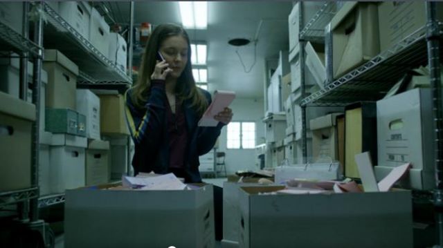 Spiritual Gangster Striped-sleeve Track Jacket worn by Izabela Vidovic in Veronica Mars (Season 04 Episode 08)