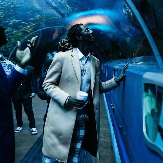 Long Manteau porté par Young Thug sur son Instagram account @youngthug