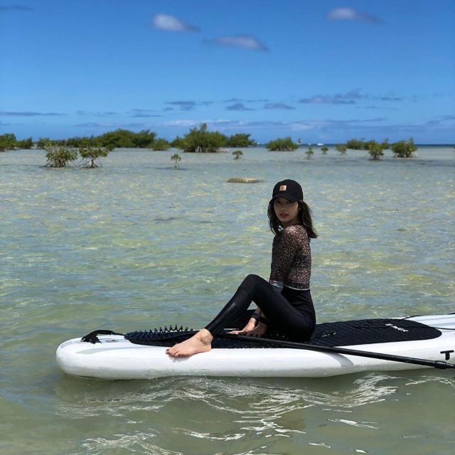 Tower Inflatable Stand Up Paddle Board used by Lisa from BlackPink on her Instagram account @lalalalisa_m
