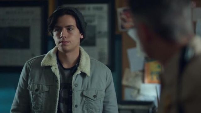 Levi’s Denim Sherpa Trucker Jacket worn by Jughead Jones (Cole Sprouse) in Riverdale (Season 01 Episode 07)