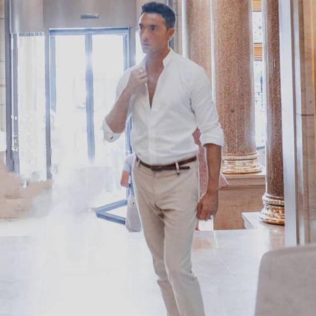 The thin belt brown Maxime Dereymez on his account Instagram @maximedereymezofficial