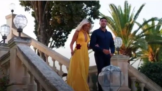 I Saw It First Yellow Slinky Wear Me Any Way Plunge Maxi Dress worn by Molly Mae Hague in Love Island (Season 05 Episode 57)