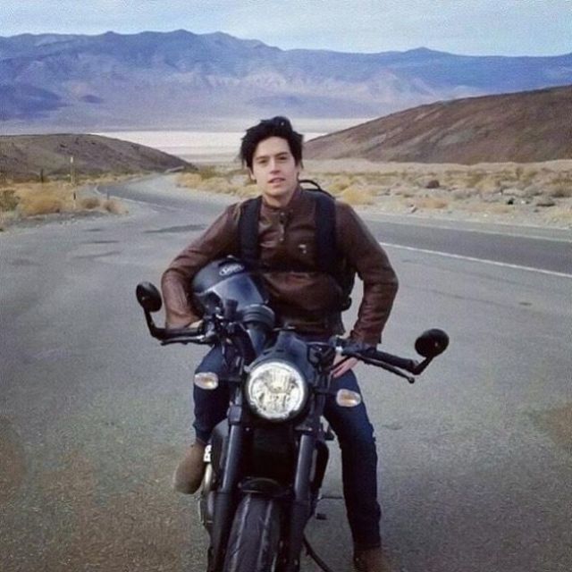 Brown Leather Jacket worn by Cole Sprouse on his Instagram account @colesprouse