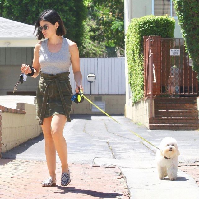 Free People U Neck Tank worn by Lucy Hale Out for a Walk with Elvis August 2, 2019
