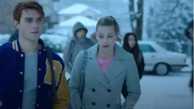 Blue Coat worn by Betty Cooper (Lili Reinhart) in Riverdale Season 1 Episode 13