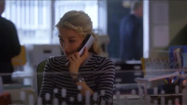 Vince Gris Rayé en Cachemire Chandail porté par Det. Lizzie Needham (Bojana Novakovic) dans l'Instinct (Saison 01 Épisode 04)