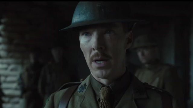 Le casque de l'armée anglaise porté par Benedict Cumberbatch dans 1917