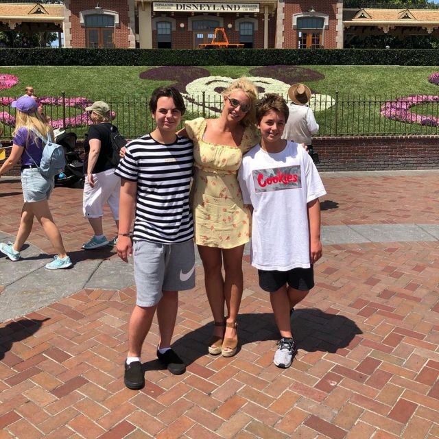 Flynn Skye Lou Floral Mini Dress worn by Britney Spears Disneyland August 4, 2019