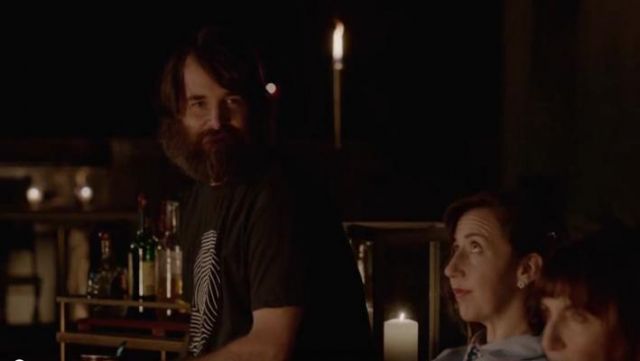 R-evolution GFX Threadless T-Shirt in Blue Marine worn by Phil Tandy Miller (Will Forte) in The Last Man on Earth (Season 02 Episode 05)