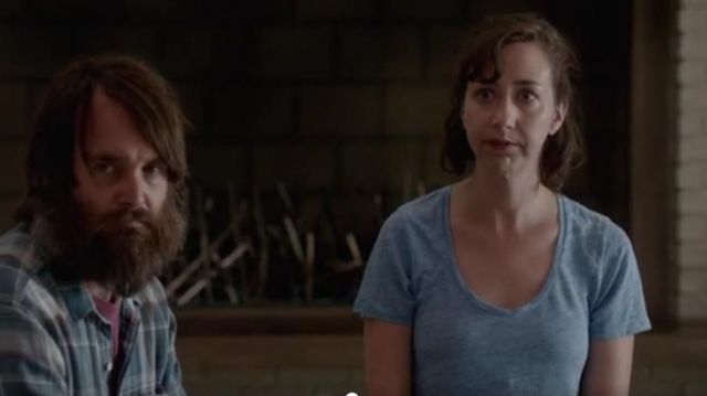 Vintage Cotton Scoopneck T Shirt in Blue worn by Carol Pilbasian (Kristen Schaal) in The Last Man on Earth (Season 02 Episode 05)