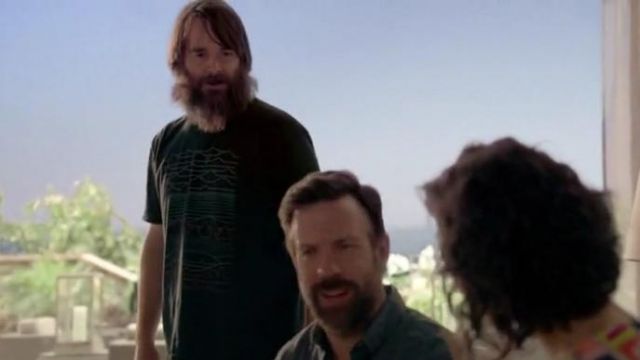 Threadless Navy Line Print T shirt worn by Phil Tandy Miller (Will Forte) in The Last Man on Earth (Season 02 Episode 14)