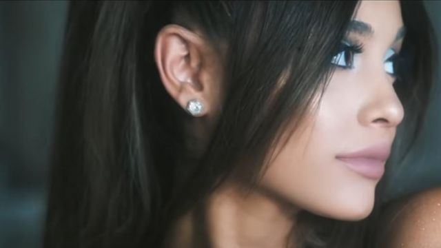 Round Crystal Earring worn by Ariana Grande in her Boyfriend music video with Social House