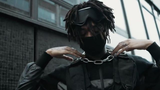 Black Goggles worn by Scarlxrd in his video I NEED SPACE