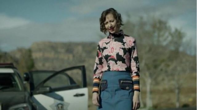 Marc Jacobs Denim Mini Skirt worn by Carol Pilbasian (Kristen Schaal) in The Last Man on Earth (Season 03 Episode 14)