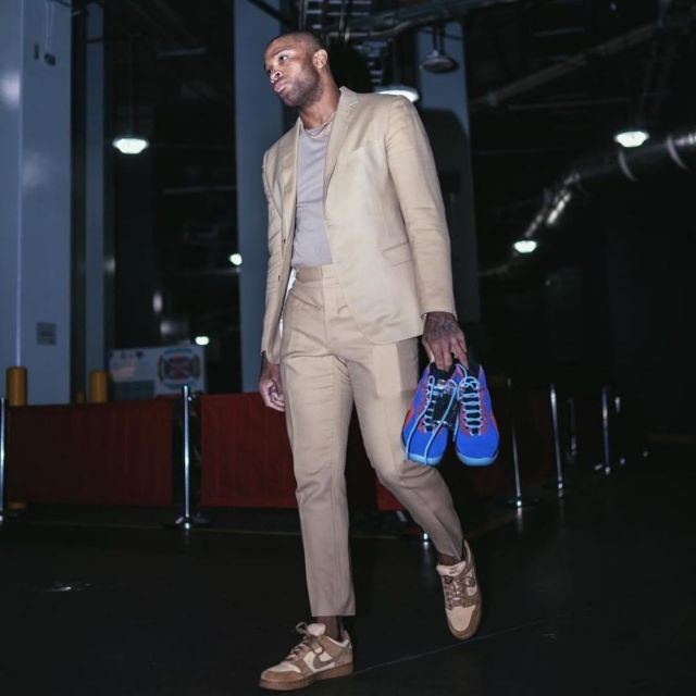 The suit jacket beige of P. J. Tucker on the account Instagram of ...