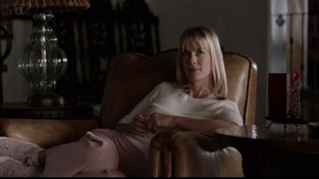 Madewell Blanc Nervuré Top Pull porté par Melissa Chartres (janvier Jones) dans Le Dernier Homme sur la Terre (Saison 04 Épisode 07)