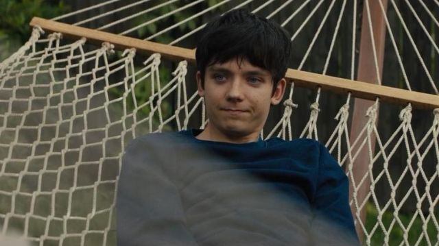 Blue Sweater worn by Calvin (Asa Butterfield) in Then Came You