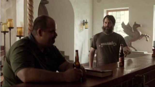 Threadless Brown Short Sleeved Scrabble Printed Graphic Tee worn by Phil Tandy Miller (Will Forte) in The Last Man on Earth (Season 04 Episode 08)