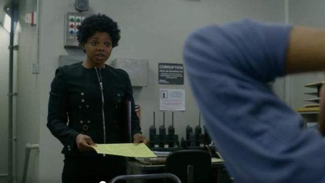 Luii Grommet Zip Jacket worn by Tamika Ward
 (Susan Heyward) in Orange Is the New Black (Season 07 Episode 04)