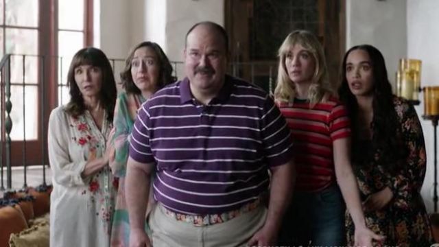 Rolla’s Stripey Crew Tee in Flame Stripe worn by Melissa Chartres (January Jones) in The Last Man on Earth (S04E12)