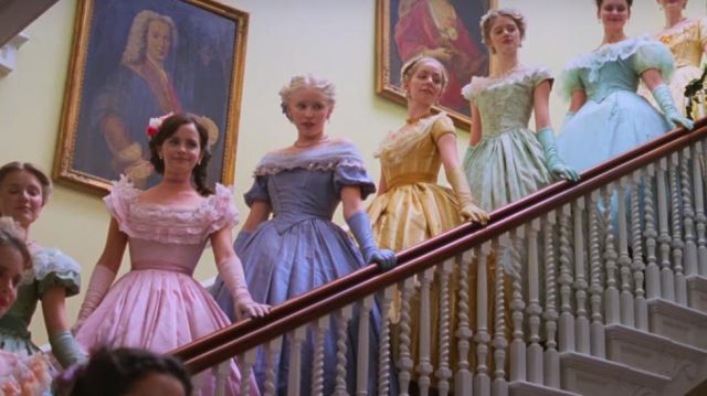 The prom dress pink of Meg March (Emma Watson) in Little Women