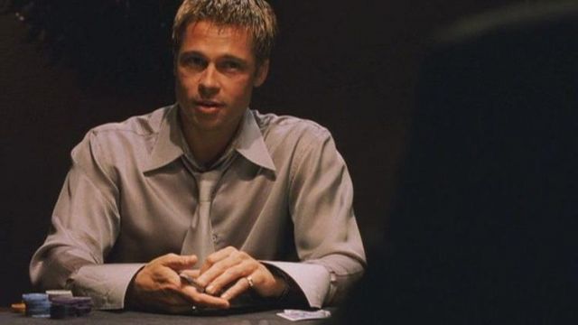 Silk Light Gray Shirt worn by Rusty Ryan (Brad Pitt) in Ocean's Eleven