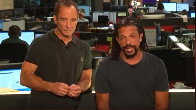 Dark Grey Tee worn by Charles Latibeaudiere on TMZ Live August 5, 2019