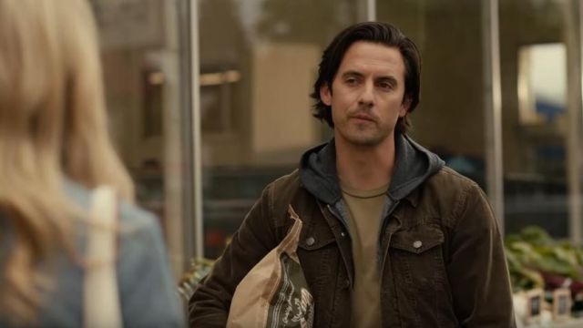 Regular Fit Cotton T-shirt Beige worn by Denny Swift (Milo Ventimiglia) in The Art of Racing in the Rain
