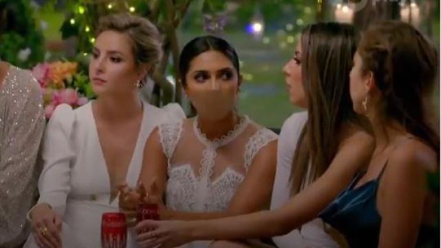 Bronx & Banco White Charlotte lace jumpsuit worn by (Sogand Mohtat) in The Bachelor Australia (S07E05)