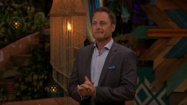 James Perse Blue Linen Shirt worn by Himself - Host (Chris Harrison) in Bachelor in Paradise (S06E05)