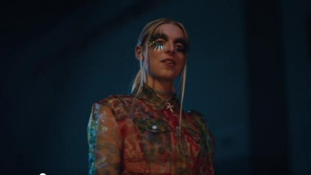 Face lace Spikelihood 3d worn by (Hunter Schafer) in Euphoria (S01)