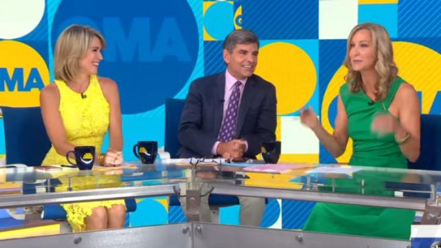 A.L.C Green Dress worn by Lara Spencer on Good Morning America AUGUST 22, 2019