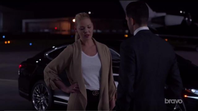 Gucci Leather Belt With Double G Buckle worn by Samantha Wheeler (Katherine Heigl) in Suits (S09E06)