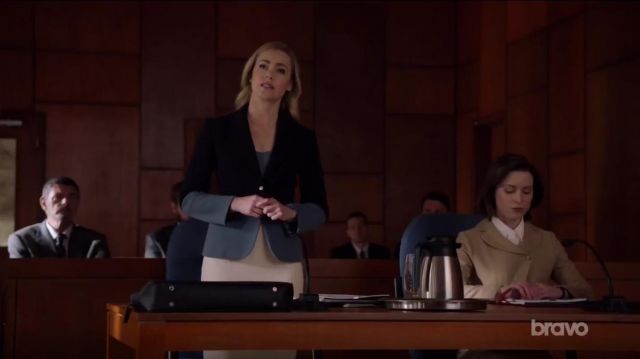 The Row Wool Colorbock Blazer worn by Katrina Bennett (Amanda Schull) in Suits (S09E06)