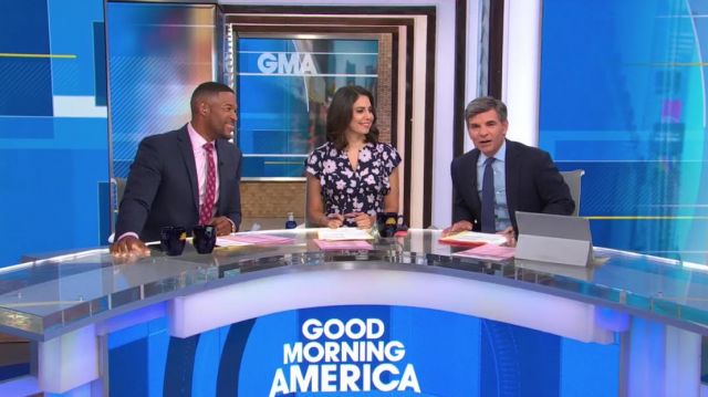Floral midi dress worn by Cecilia Vega in Good Morning America on August 26, 2019 