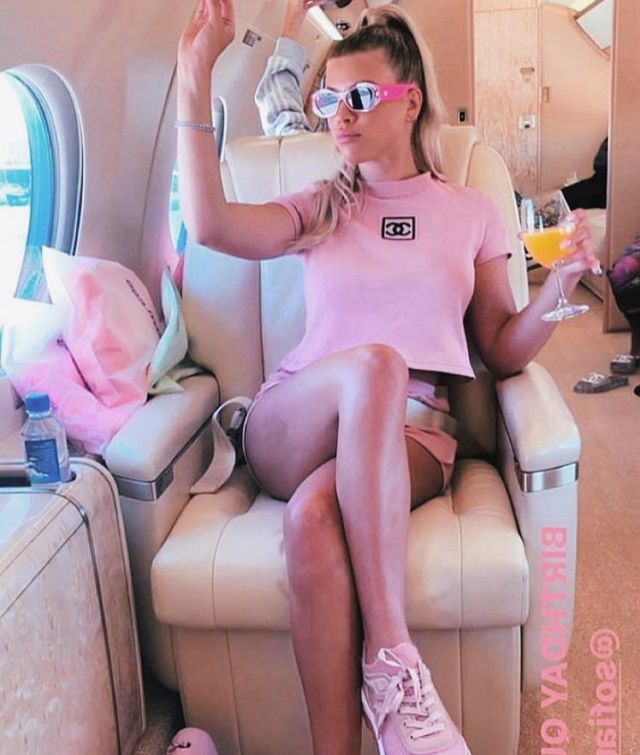 Le Specs The Ginchiest Sunglasses worn by Sofia Richie Jetting to Las Vegas August 24, 2019