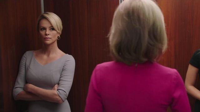 Grey work dress worn by Megyn Kelly (Charlize Theron) in Bombshell