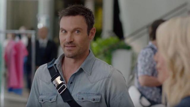 Camisas Denim Azul usadas por Brian Austin Green (Brian Austin Green) en BH90210 (S01)