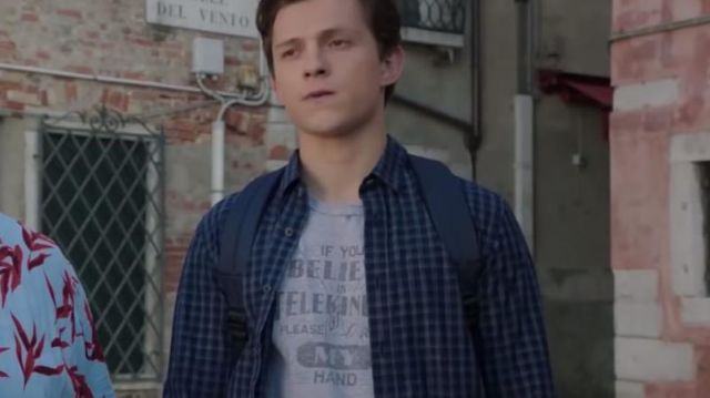 "If You Believe in Telekinesis" T-shirt of Peter Parker (Tom Holland) in Spider-Man: Homecoming