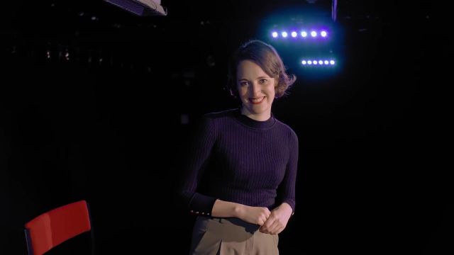 Black Knit Sweater worn by Phoebe Waller-Bridge in 73 Questions With Phoebe Waller-Bridge | Vogue