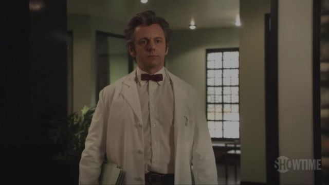 White Formal Shirt for Man Stylish Slim Fit worn by Dr. William Masters (Michael Sheen) in Masters of Sex