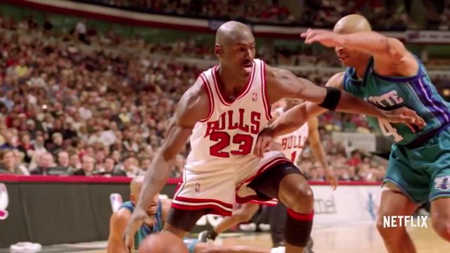 Chicago Bulls 23 worn by Michael Jordan in the YouTube Vidéo The Last Dance Official Trailer (2018)