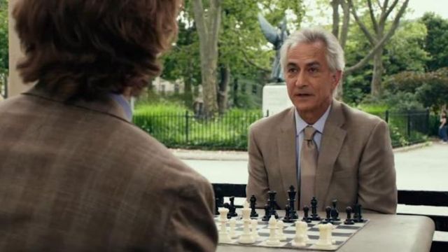 Beige Tie Satin worn by The Man (David Strathairn) in An Interview with God