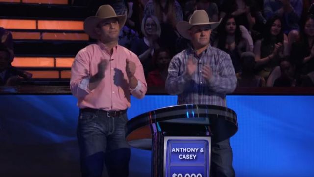 Stone cow­boy hat worn by Casey in Beat Shazam S01E12, August, 17 2017